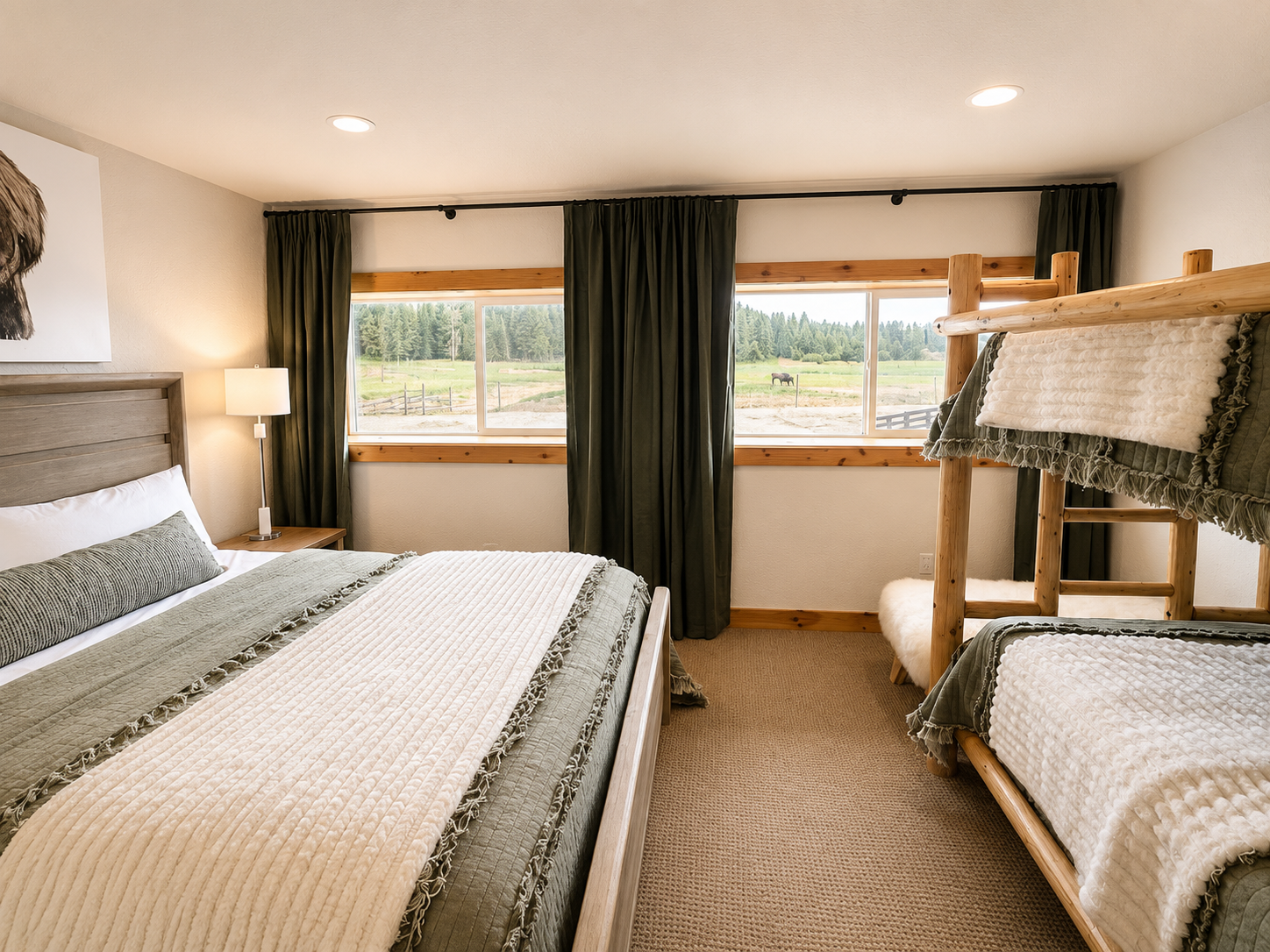 Lodge family bunkroom