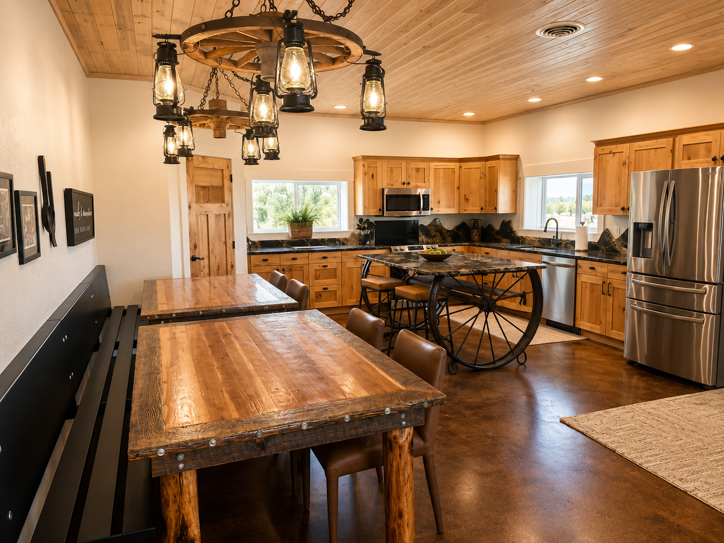 Main house kitchen and dining area
