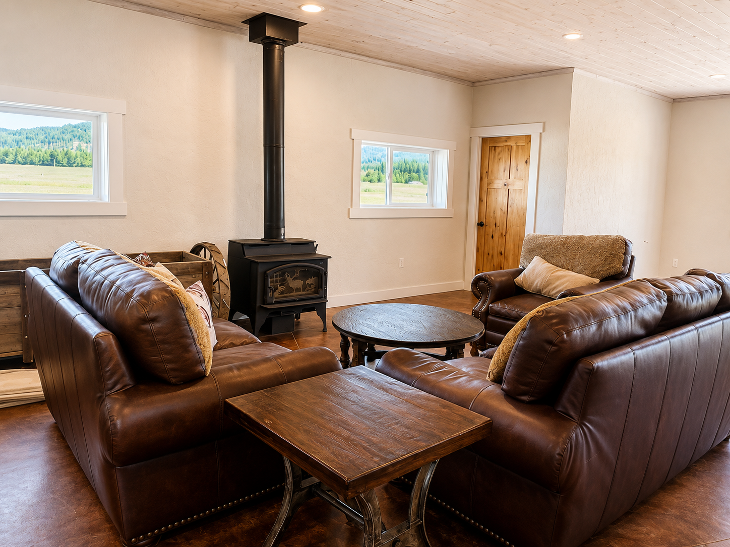 Main house stove seating area